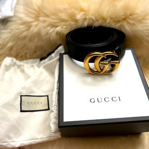 Authentic Gucci Marmont belt in black